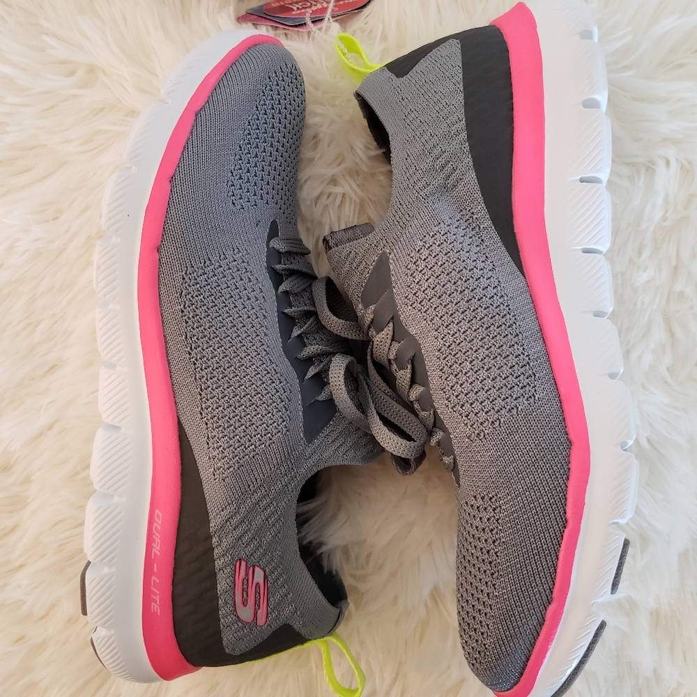 SKECHERS Flex Appeal 2.0 Air-Cooled Stretch Knit Sneakers--NWT--7.5 - Picture 2 of 8
